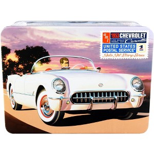 Skill 2 Model Kit 1953 Chevrolet Corvette "USPS" (United States Postal Service) Themed Collectible Tin 1/25 Scale Model by AMT - 1 of 4