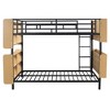 TiramisuBest Full Over Full Size Metal Bunk Bed with Ladder and Full-Length Guardrail, Storage Space, No Box Spring Needed - 4 of 4