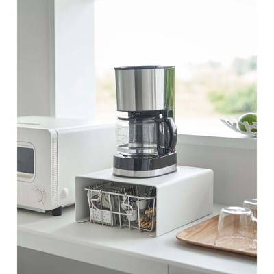 White Steel Stackable Countertop Storage Shelf