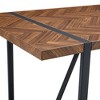 Gulches 55" Minimalist Retro Dining Table, Black Textured MDF Top with Inset Metal Legs, Multi-Purpose for Dining & Working, Fits Modern/ Interiors - 4 of 4
