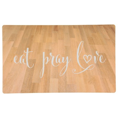 18" X 30" Kitchen Cushion Floor Mat Eat Pray Love - J&V Textiles