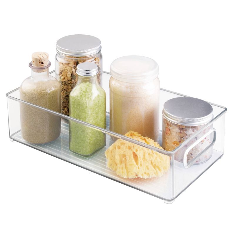 iDESIGN Linus BPA Free Plastic Stackable Deep Organizer Bin with Handles Clear, 6 of 9