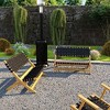 Balkene Home 63291 Sava Indoor Outdoor Folding Patio Bench Low-Slung Portable Foldable Lightweight Assembly Just Unfold - Teak Toned Oil Finish - 2 of 2