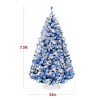 Best Choice Products Pre-Lit Blue Christmas Pine Tree w/ Flocked Branches, Warm-White Lights - 2 of 4
