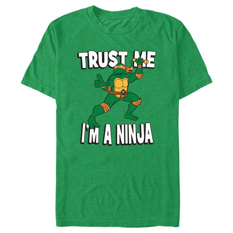 Men's Teenage Mutant Ninja Turtles Michelangelo Trust Me I'm a Ninja T-Shirt, 1 of 4