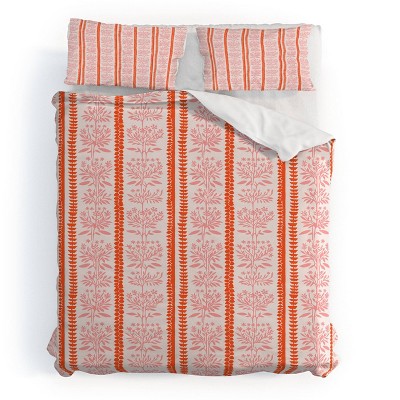 Deny Designs Holli Zollinger Millie Stripe Duvet Cover Bedding Set Red