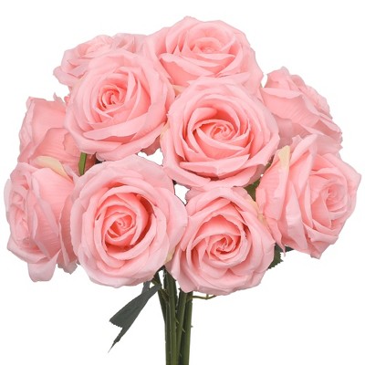 REGALWOVEN Silk Realistic Durable Artificial Rose Flower with Long Stem 19.7" 10 Pcs