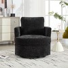 31.5" Chenille Swivel Accent Chair with 360° Base and Deep Cushion for Living Room or Bedroom-Cuddlewood - 2 of 4