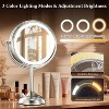 8.5" Large Lighted Makeup Mirror , 1X/10X True HD Magnifying Mirror 360°Swivel Seamless Vanity Mirror - 3 of 4