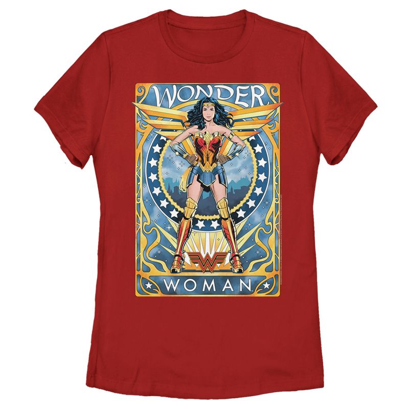 Women's Wonder Woman 1984 Trading Card T-Shirt, 1 of 5