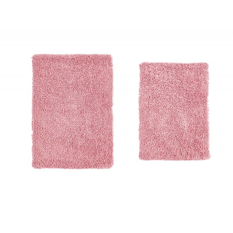 Fantasia Bath Rug Collection Cotton Shaggy Pattern Tufted Set of 2 Bath Rug Set - Home Weavers, 1 of 4