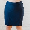Calypsa Women's Chlorine Resistant High Waisted Knee Length Swim Skirt With Attached Bike Shorts - 3 of 4