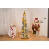 Karl Home  6 FT Snow Flocked Pre-lit Artificial Pop Up Christmas Tree with 150 Warm Lights - 3 of 4