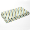 Bacati - Elephant Mint Yellow and Gray 100 percent Cotton Universal Baby Crib or Toddler Bed Fitted Sheet - 2 of 4
