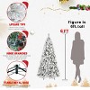 Artificial Flock Christmas Tree with PVC/Hard Needle Mixed Branch Tips,Hinged Premium & Foldable Base - 2 of 4