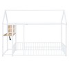 KIGFTSOD Metal Bed House Bed Frame with Desk, Shelves, Power Outlets and USB Ports - 2 of 4