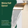 Cobbe Single Handle Single Hole Brushed Gold Waterfall Bathroom Sink Faucet with Deck Plate and Pop-Up Drain Assembly - 4 of 4
