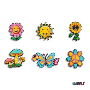 Rabble Flower Power Dabblz Patch Pack - 1 of 4