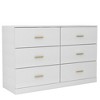 ALEXOUN 47.24" inch Dresser Modern with 6 Drawers Large Capacity Wooden Storage Drawers,for Bedroom,Hallway,Living Room,or Office Storage, - 4 of 4