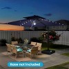 Crestlive Products 11FT Patio Double Top Cantilever Umbrella with Light Outdoor 360° Rotation 6 Heights Adjustable Offset Umbrella - 3 of 4