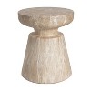 Christopher Knight Home Heike Outdoor Modern Travertine Lightweight Concrete Side Table - 2 of 4