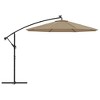 vidaXL Cantilever Garden Parasol Taupe Polyester, Steel 118.1 in - 3 of 4