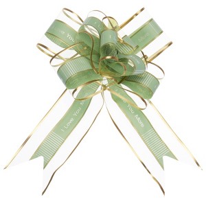 Unique Bargains Love You Pattern Gift Wrapping Large Pull Bows for Wedding 10 Pcs - 1 of 4