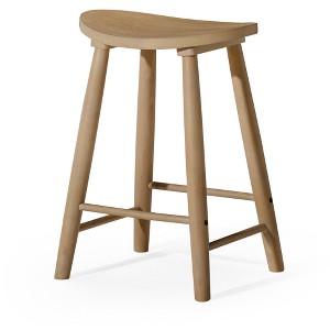 Maven Lane Luna Backless Wooden Counter Height Bar Stool - 1 of 4