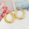 RMZ GOLD NYC 14k Gold Classic Bamboo Hoop Earrings - 2 of 4