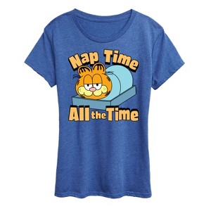 Women's - Garfield - Nap Time All The Time Short Sleeve Graphic T-Shirt - 1 of 4