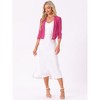 INSPIRE CHIC Women's 3/4 Sleeve Open Front Mesh Sheer Chiffon Bolero Shrug - 4 of 4