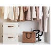 Fabric Storage Bins with Lid, Decorative Boxes for Shelves, Closet Organizer Basket with Handles, Large, Ivory White, 2-Pack - 2 of 4