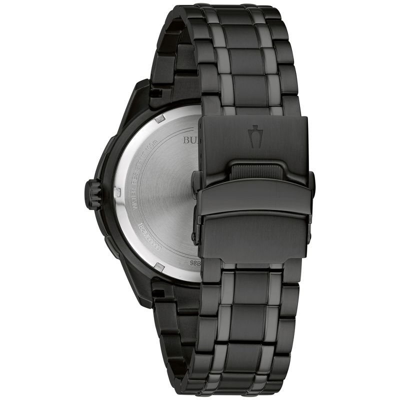 Bulova Men's Classic Sport 3-Hand Chronograph Quartz Stainless Steel Black IP Watch, Luminous 43mm, 3 of 5