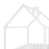TopComfy Beds Full Size Wood Bed Frame with Fence Natural Wood Material House Style Frame Safety Fence for Kids Bedroom, White, 80.71"*14.37"*7.48" - 4 of 4