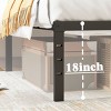 18� High Twin Metal Bed Frame - 2000lbs Support, Underbed Storage, Easy Assembly, No Box Spring, Black - 3 of 4