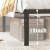 18� High Twin Metal Bed Frame - 2000lbs Support, Underbed Storage, Easy Assembly, No Box Spring, Black - image 3 of 4