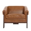 34'' Upholstered Mid-Century Modern Accent Chair with Deep Cushions, Wide Armrests and Solid Wood Frame - 3 of 4