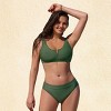 Women's Olive Green Tie-Back V-Wire Bikini Set - Cupshe - 2 of 4