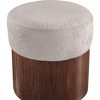 Meridian Furniture,Nimes Velour Fur Fabric Ottoman/Stool - 4 of 4