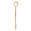 Black Bow Jewelry 14k Yellow Gold and White Rhodium Heart Key Pendant, 10mm - 2 of 4
