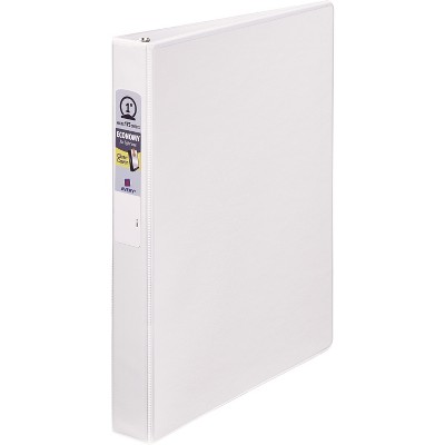 Avery View Binder Economy Round Rings 1" Letter-size White 21085