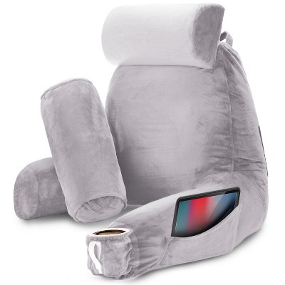 Nestl Memory Foam Reading Pillow, Reading & Bed Rest Pillow, Back Pillow with Pockets