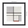 Kate and Laurel Framed Art Piet Mondrian Composition No 1 Gray Red 1935 by The Art Institute of Chicago, 35x35, Oliver Black Narrow - 2 of 4