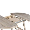 NicBex Round Dining Table Set for 4 Wood Dining Set Extendable Dining Table with 4 Chairs for Kitchen - 2 of 4