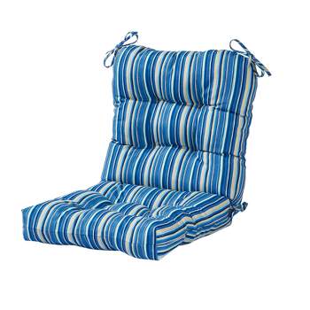 Kensington Garden 24x22 Multi-Stripe Outdoor High Back Chair Cushion  Sunset