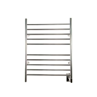 Amba Radiant Hardwired Straight 10 Bar Electric Bathroom Towel Warmer, Polished