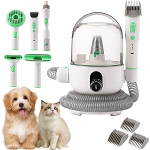 Pet Hair Clipper Set, Multifunctional Cat and Dog Hair Clipper, 5 Pieces Professional Pet Grooming Tools, with 2L Hair Storage - 1 of 4