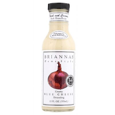 Briannas True Blue Cheese Home Style Dressing, 12 fl oz (Pack of 2)