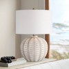 360 Lighting Keira 24" High Gourd Small Modern Coastal Table Lamp Beige Single White Shade Living Room Bedroom Bedside Nightstand House Office - 2 of 4