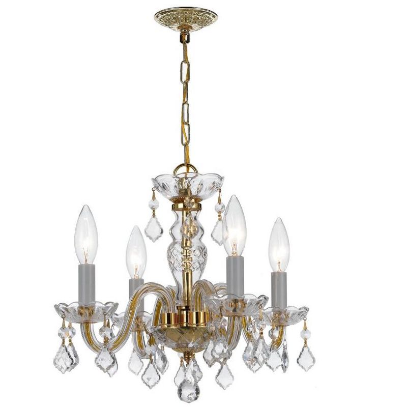 Crystorama Lighting Traditional Crystal 4 - Light Chandelier in  Polished Brass, 1 of 2
